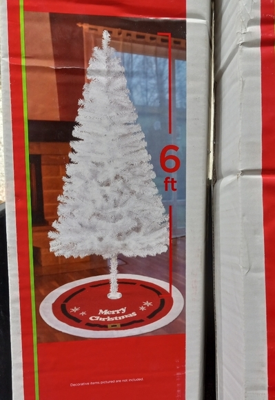 HOLIDAY Style 6' Rocky Mountain Pines White Christmas Tree,  Flame Retardant - Picture 1 of 2